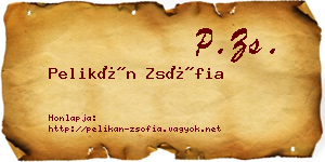 Pelikán Zsófia névjegykártya