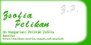 zsofia pelikan business card