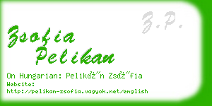 zsofia pelikan business card